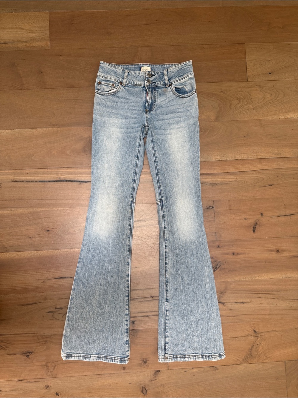 Alice + Olivia Light Blue Flare Jeans